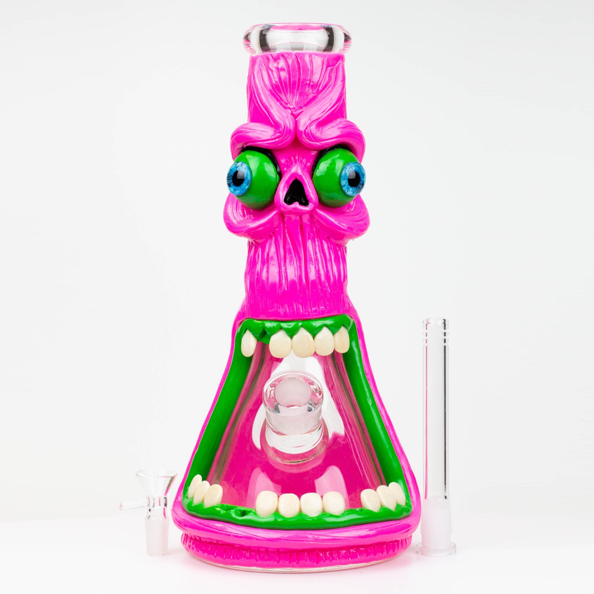 12.5"  Resin 3D artwork 7mm glass beaker water bong [TS103]_4