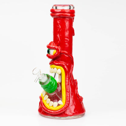 12.5"  Resin 3D artwork 7mm glass beaker water bong [TS104]_5