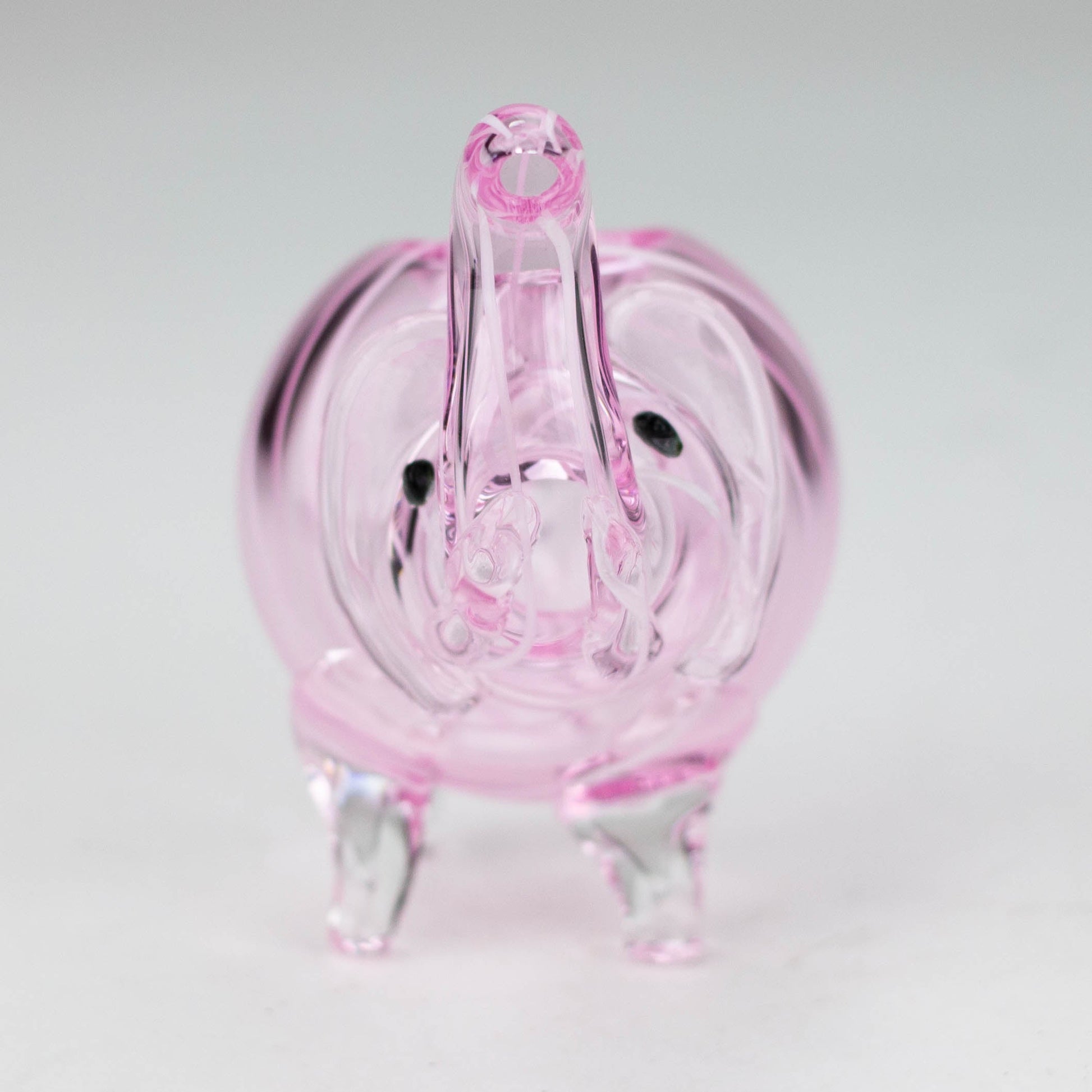 5" Standing elephant color glass hand pipe_4