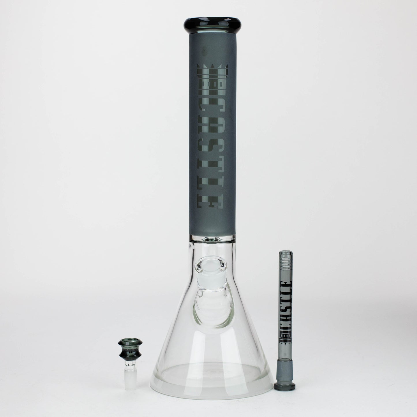 Castle Glassworks | 16" Frosted Tube Beaker Bong_2