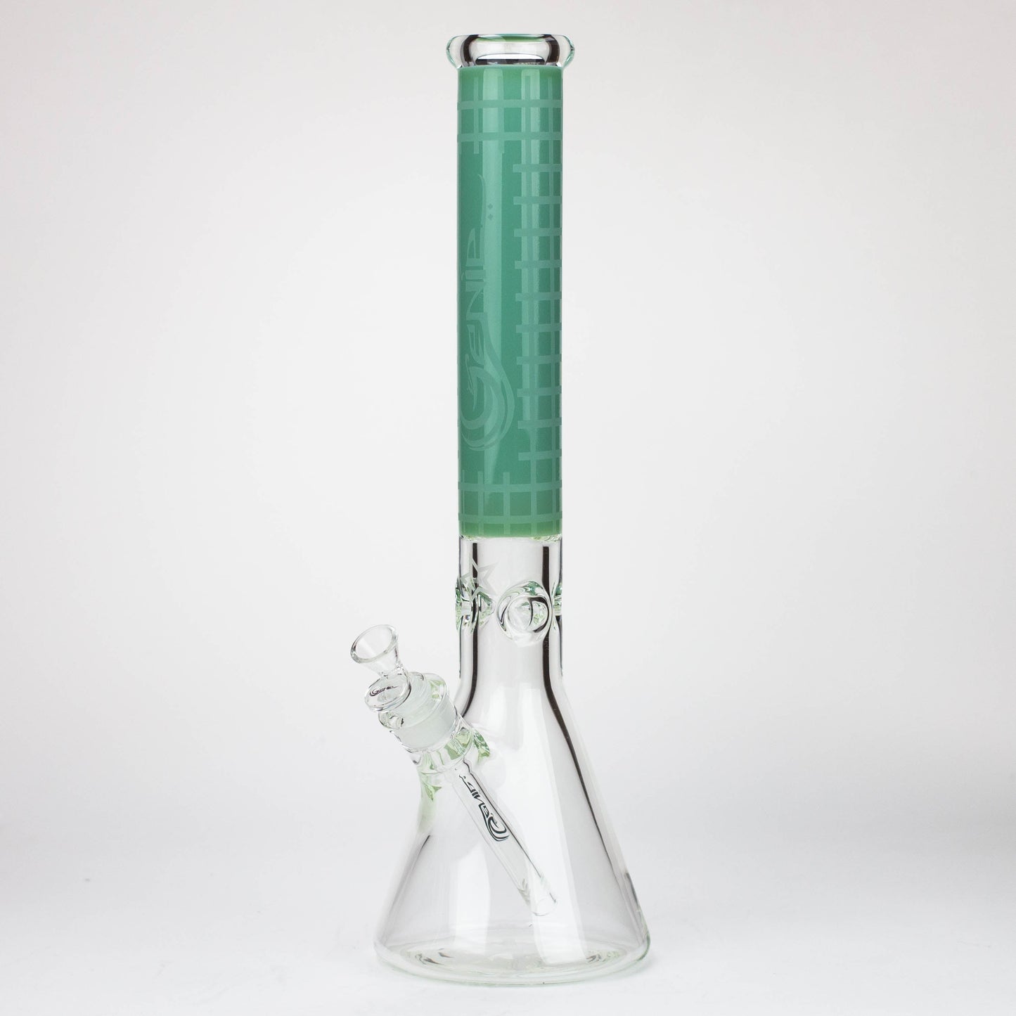 Genie | 17" sandblasted artwork tube 7 mm glass water bong [GB21004]_9