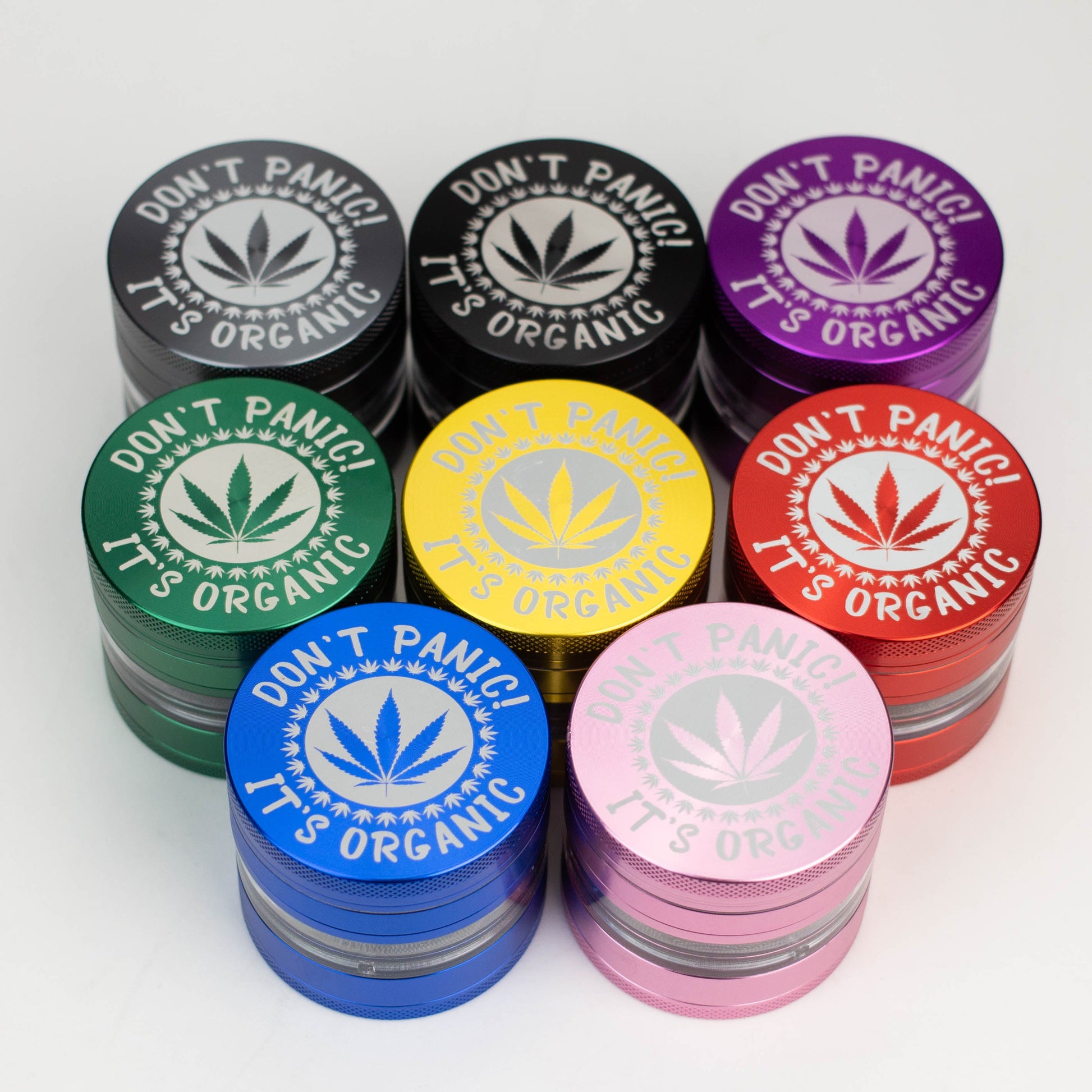 Heavy Duty Large "Don't Panic It's Organic" 4 Parts Weed Grinder Engraved in Canada_1