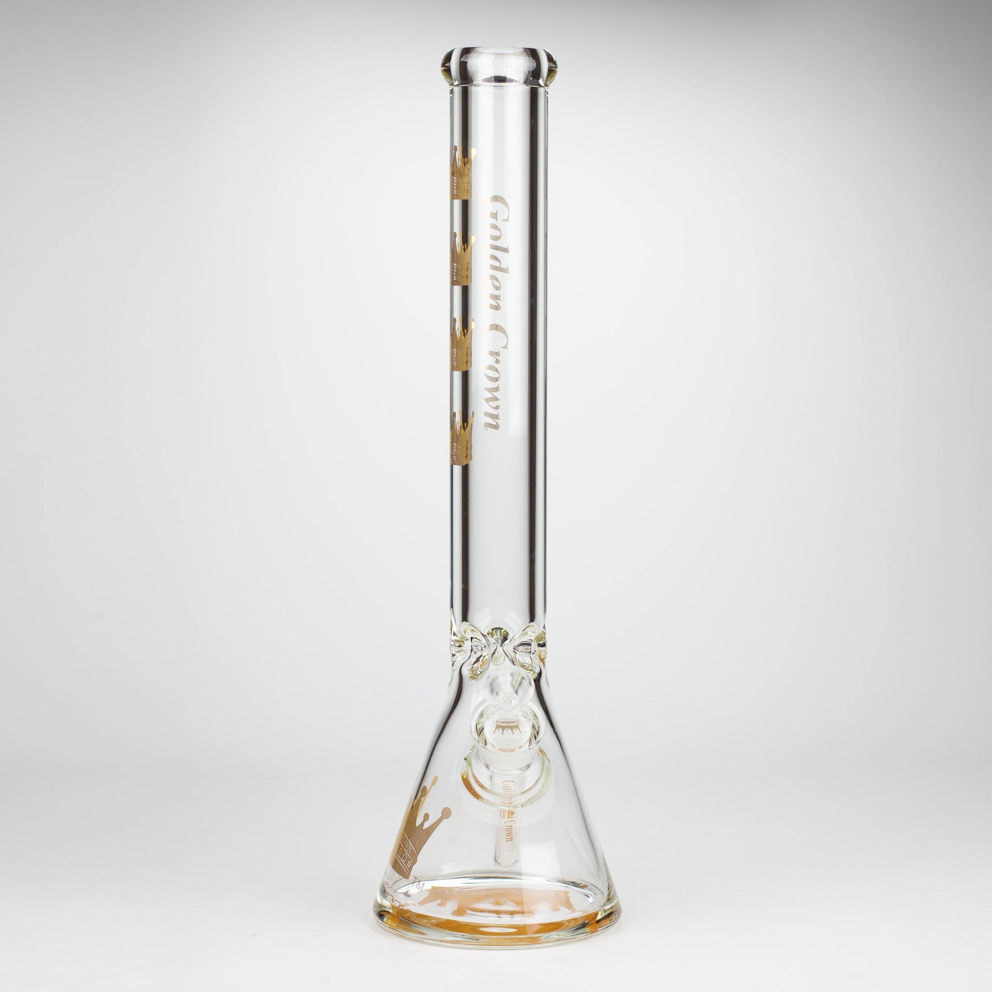 Golden Crown™ | 18 Inch 9mm glass bong with Signature and 24K Gold Emblem_7