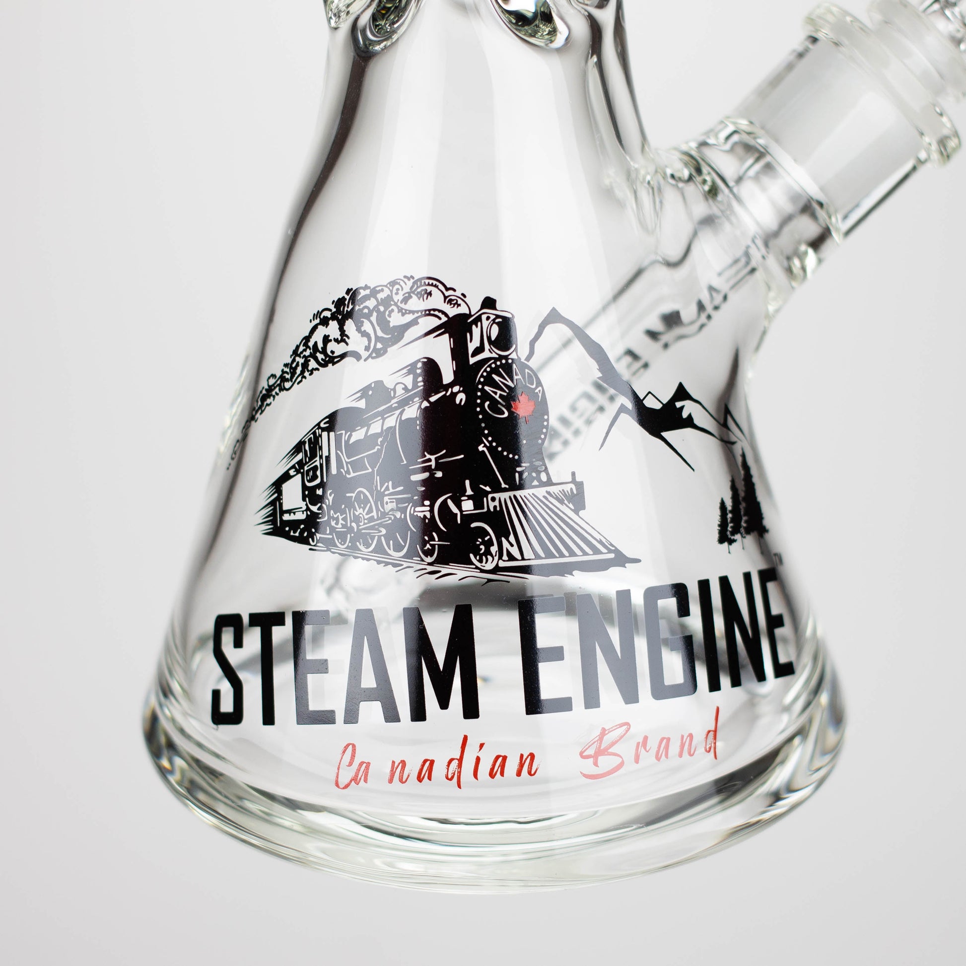 Steam Engine™ | 18 Inch 9mm glass bong with stickers by golden crown_14