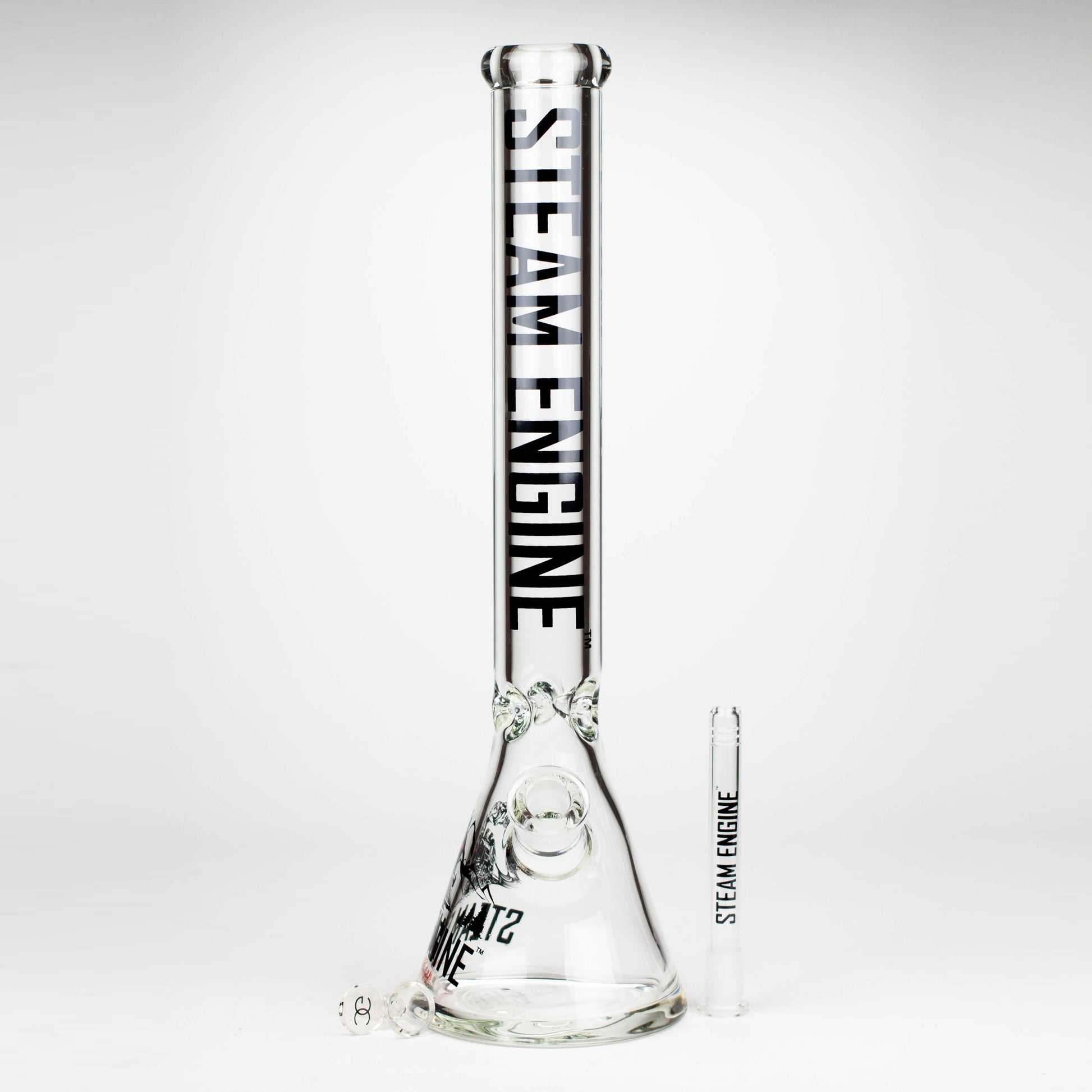 Steam Engine™ | 18 Inch 9mm glass bong with stickers by golden crown_16