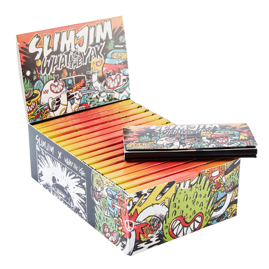 Slimjim X What The Yak - Rolling Paper + Tips & Grinder + Tray Pack (Box of 16)_0