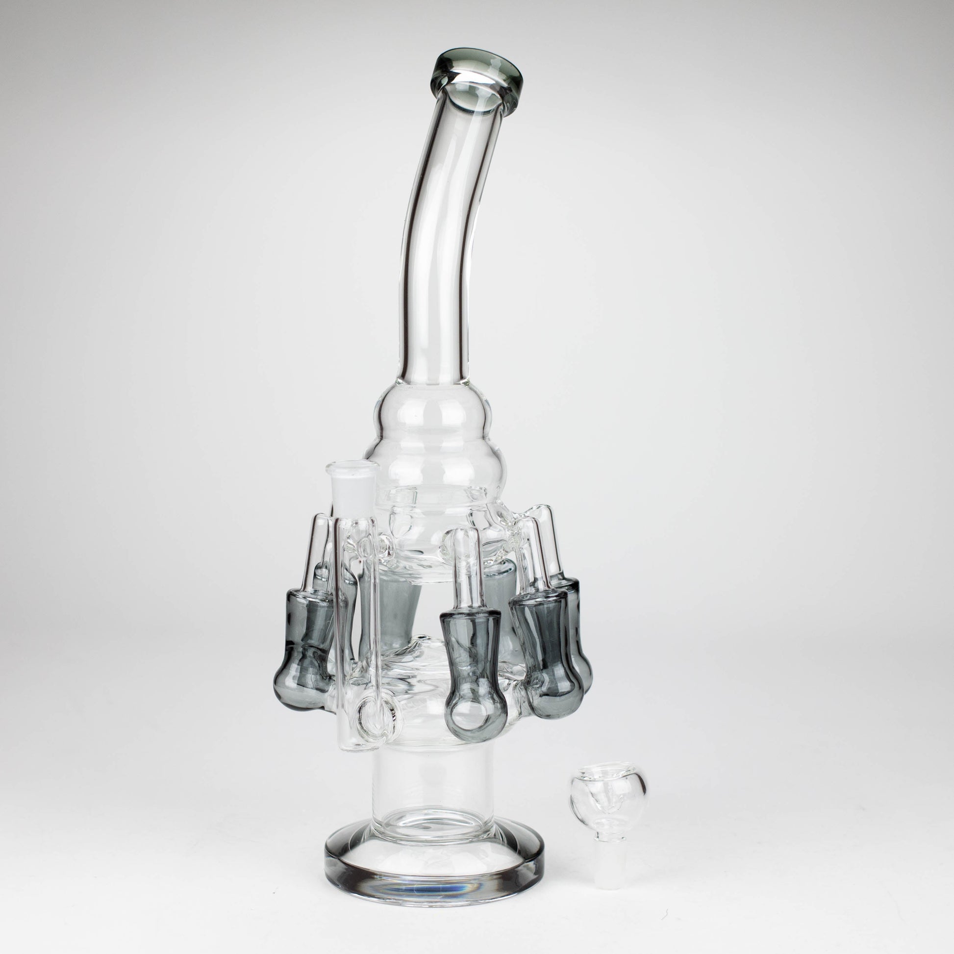 13" Multi chamber glass bong with inline difuser_10