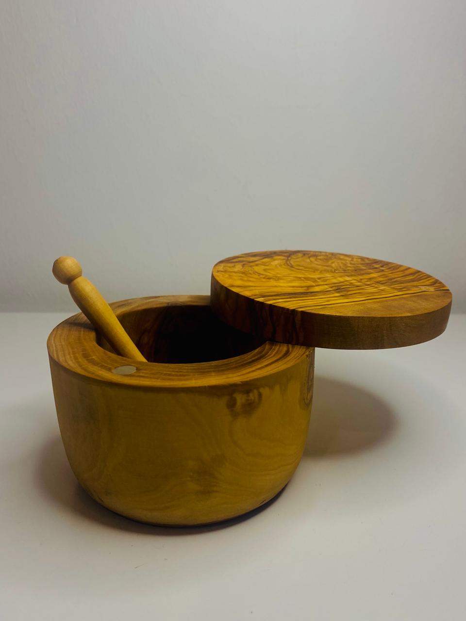 VOW | Olive Wood Jar-Magnetic Lid-Doozer_0