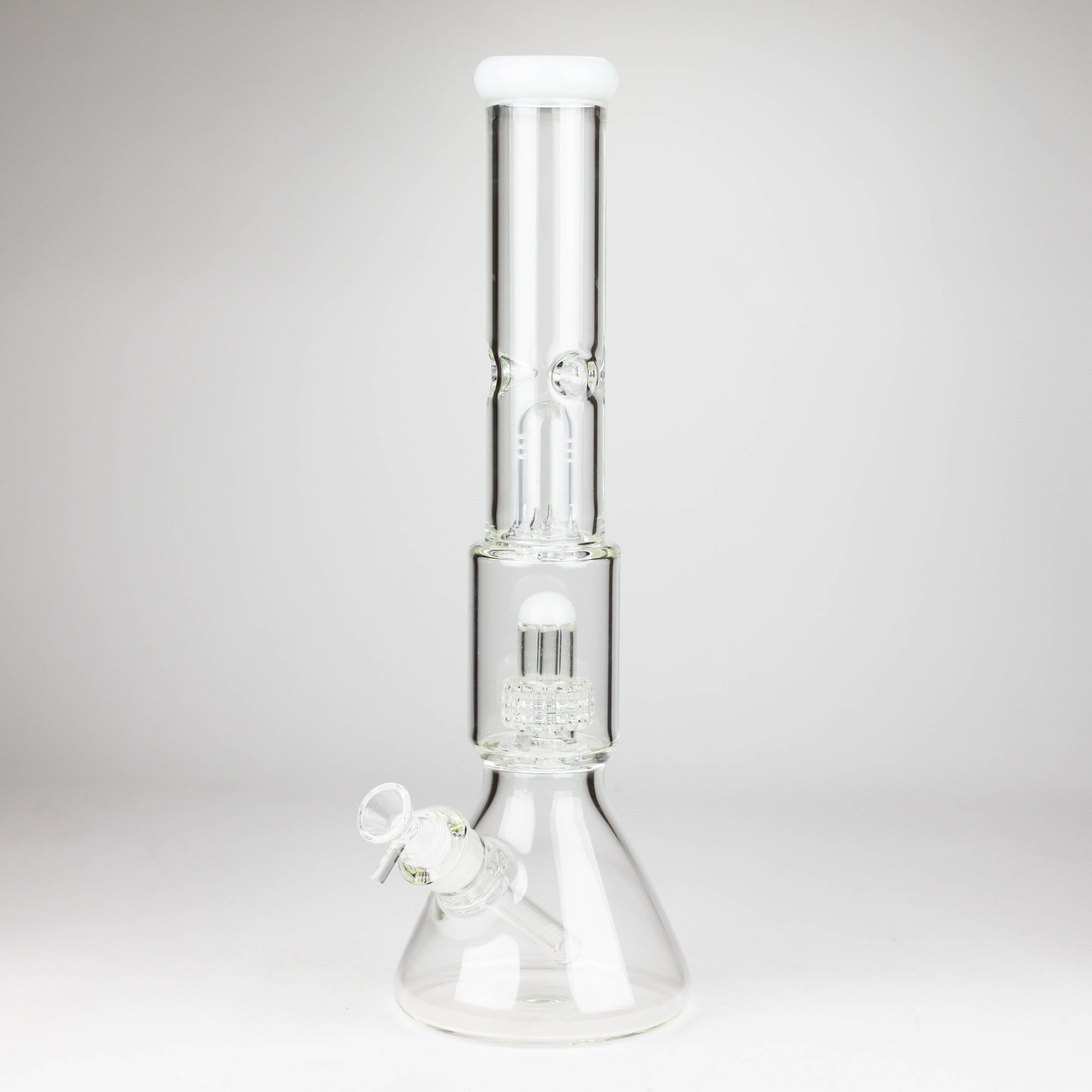 16" Color accented 7 mm glass water bong With Dffiuser_5