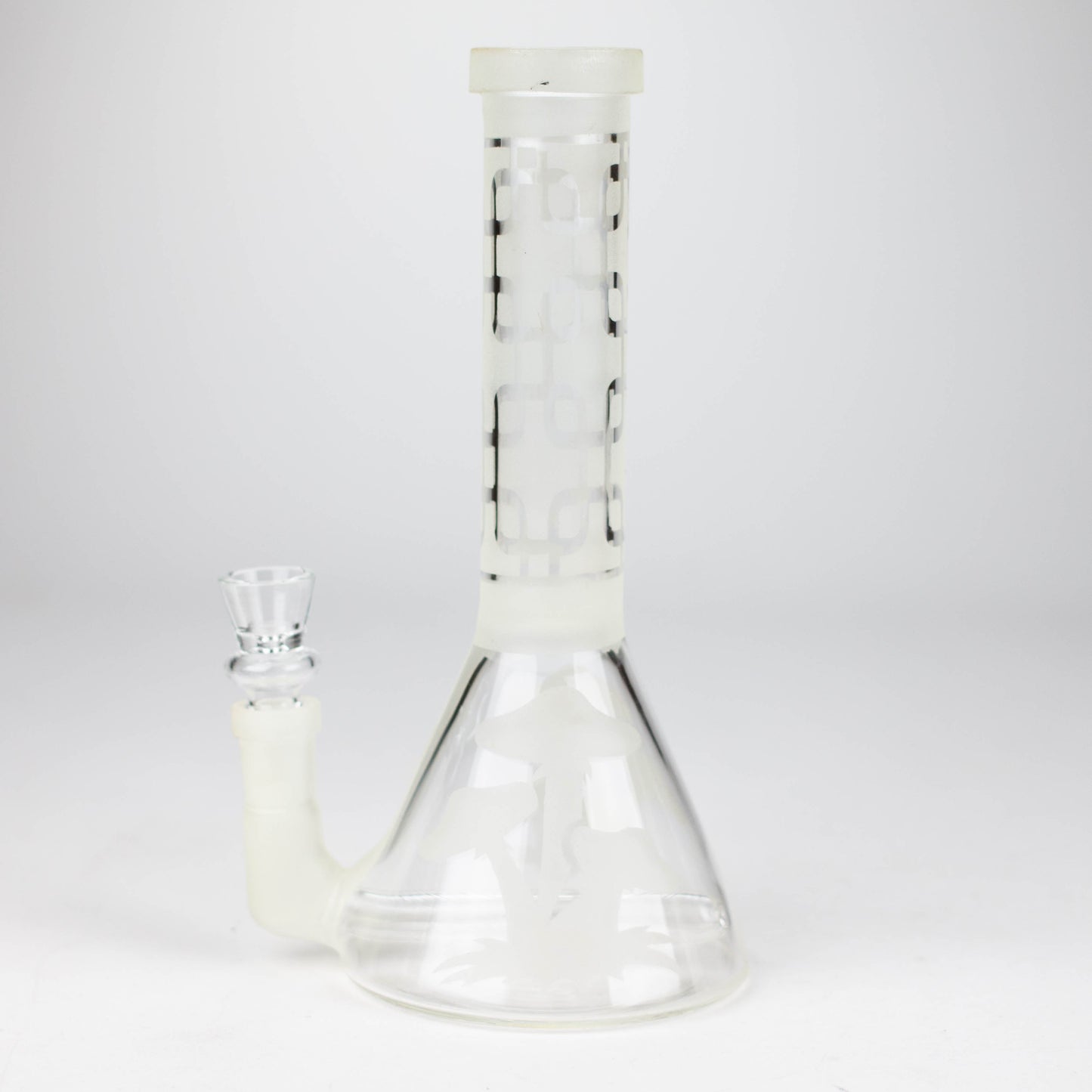 8" GLOW IN DARK BEAKER GLASS BONG_2