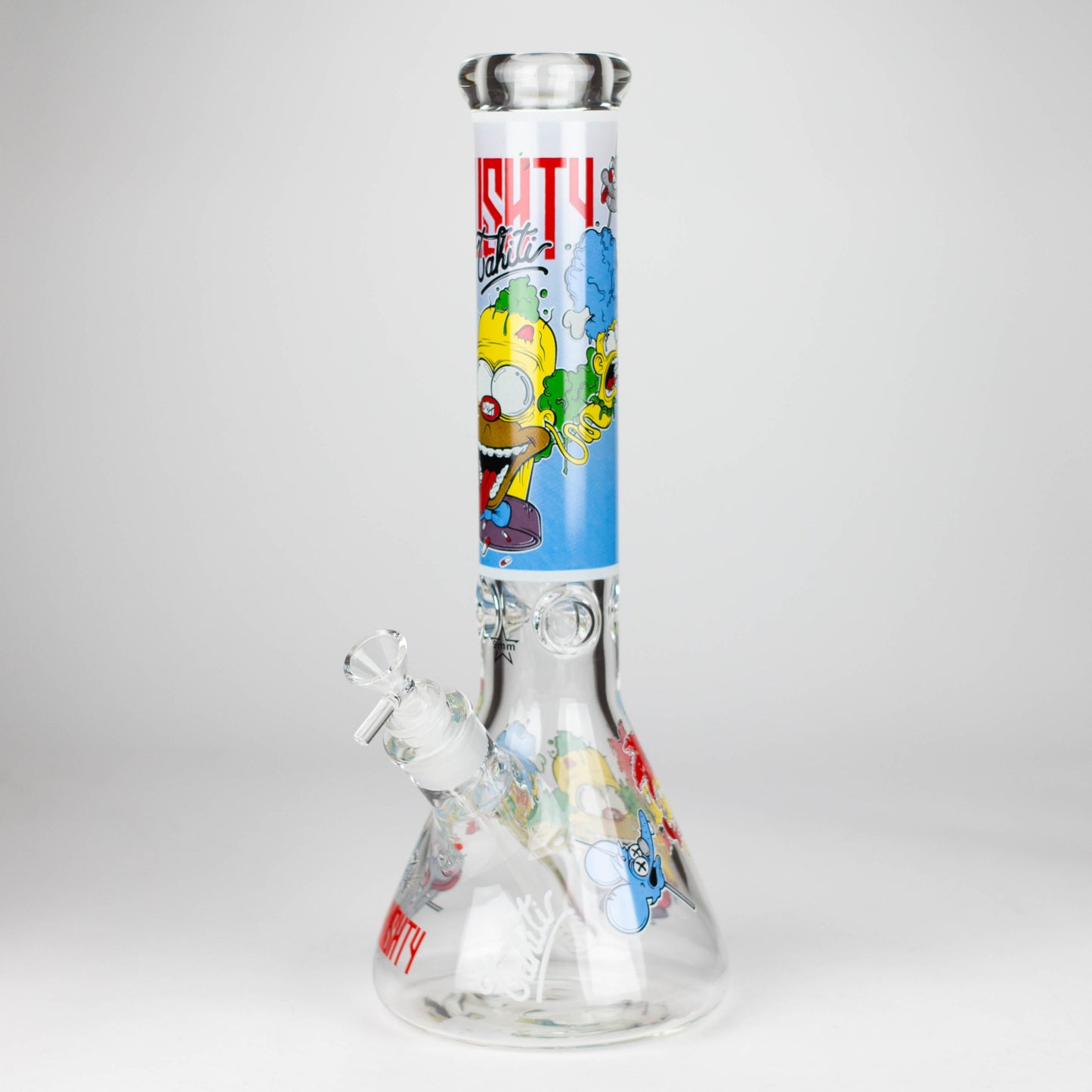 14" Cartoon Glow 9 mm glass bong [PIP834]_7