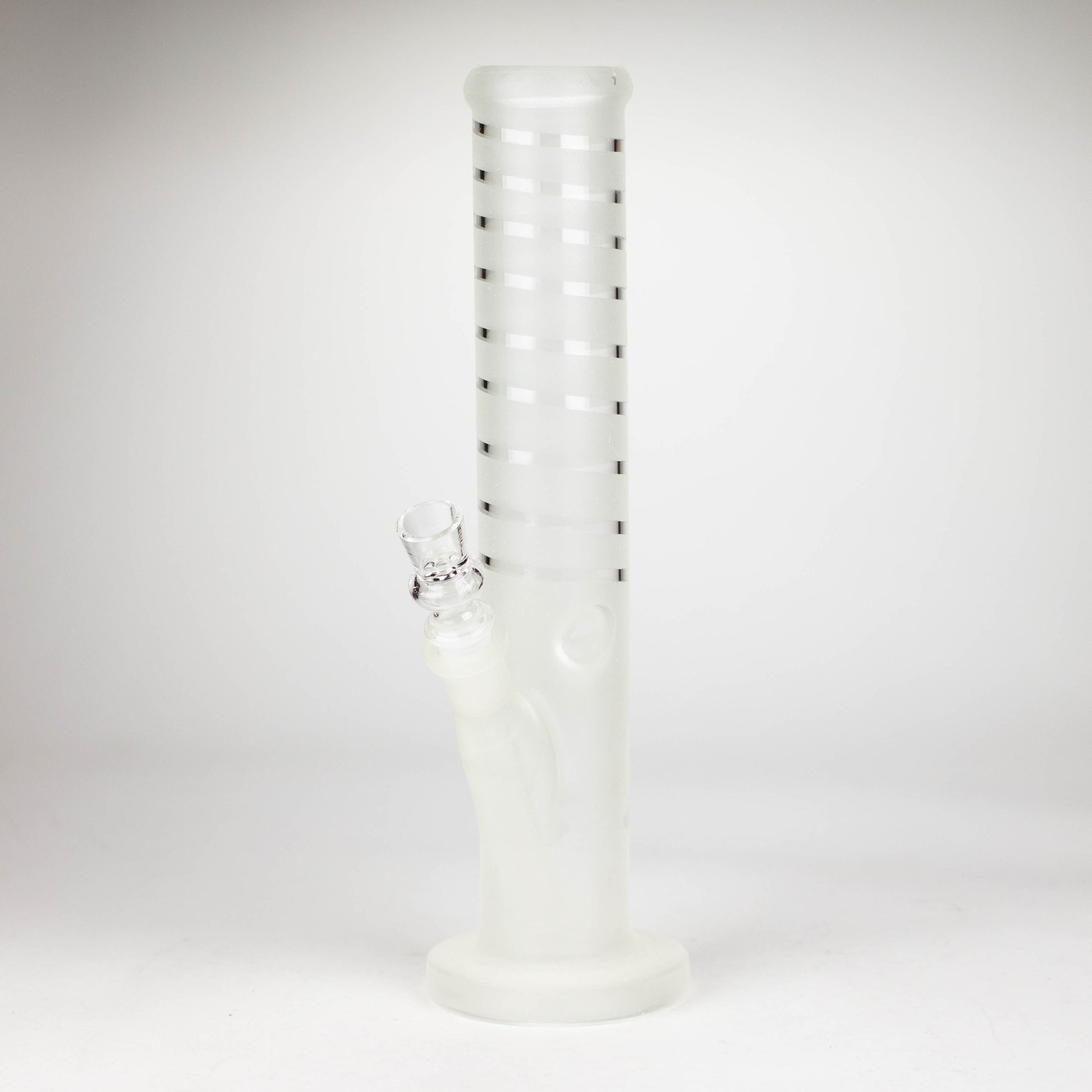 12" GLOW IN DARK STRAIGHT TUBE BONG WITH ICE CATCHER_0