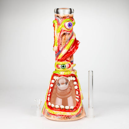 13" Resin 3D artwork 7mm glass beaker water bong [DY525]_7