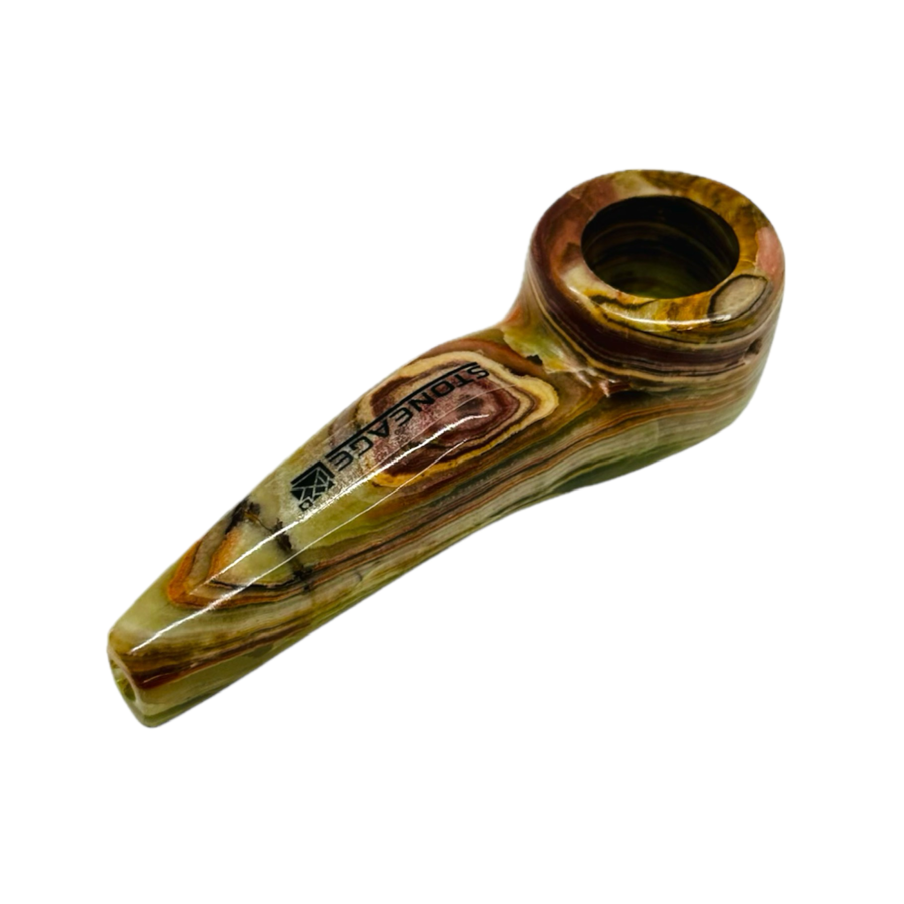 StoneAge | 4" Handmade Tobacco Smoking Pipe – Model: Curve, Includes Gift Box_3