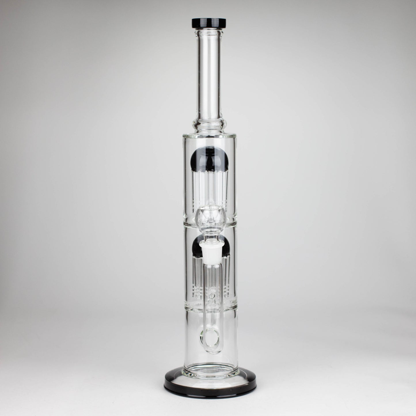 16" Color accented double percolator glass bong_5