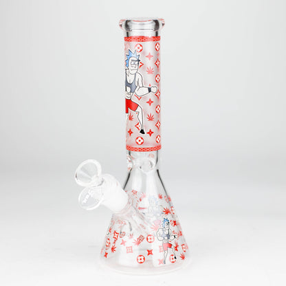 9"  Glow In The Dark 4mm glass bong [S60]_5