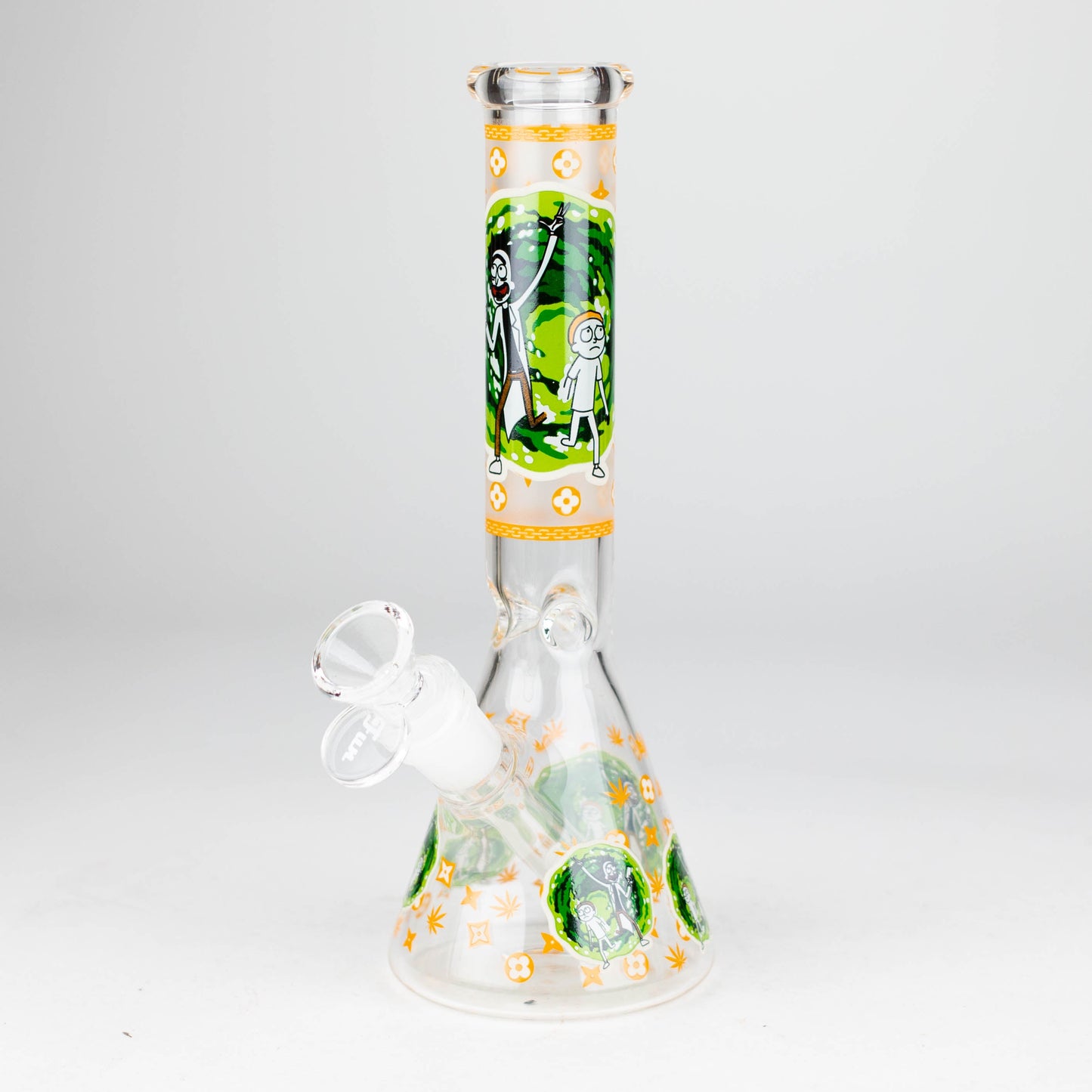 9"  Glow In The Dark 4mm glass bong [S60]_9