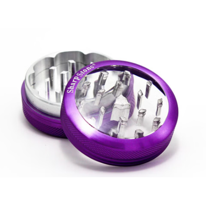 SharpStone® | CLEAR TOP 2 PIECE HERB GRINDER - 2.2" [ GRI906 ]_5