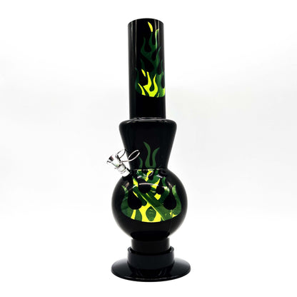 12" BLACK Acrylic Water Pipe Bong  , Assorted Pattern Color ( PIP280 )_5