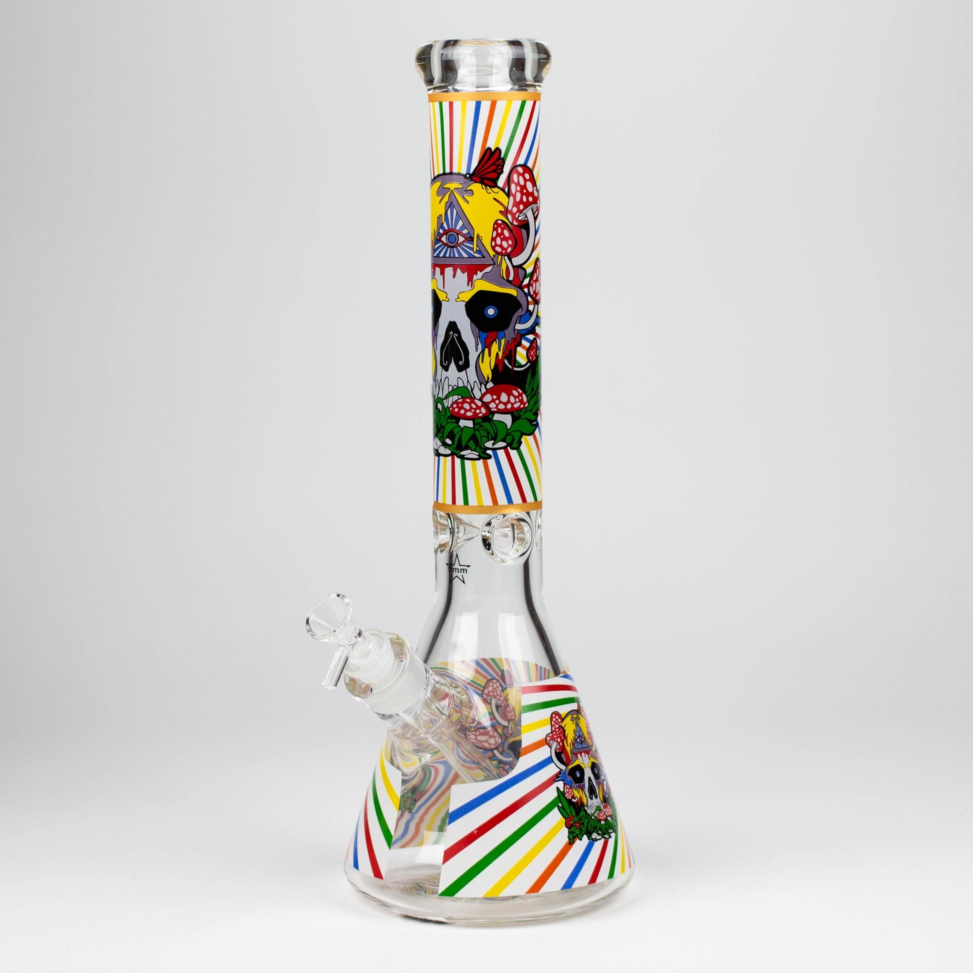 16" Glow in the dark 9mm glass water bong [GBT2301]_4