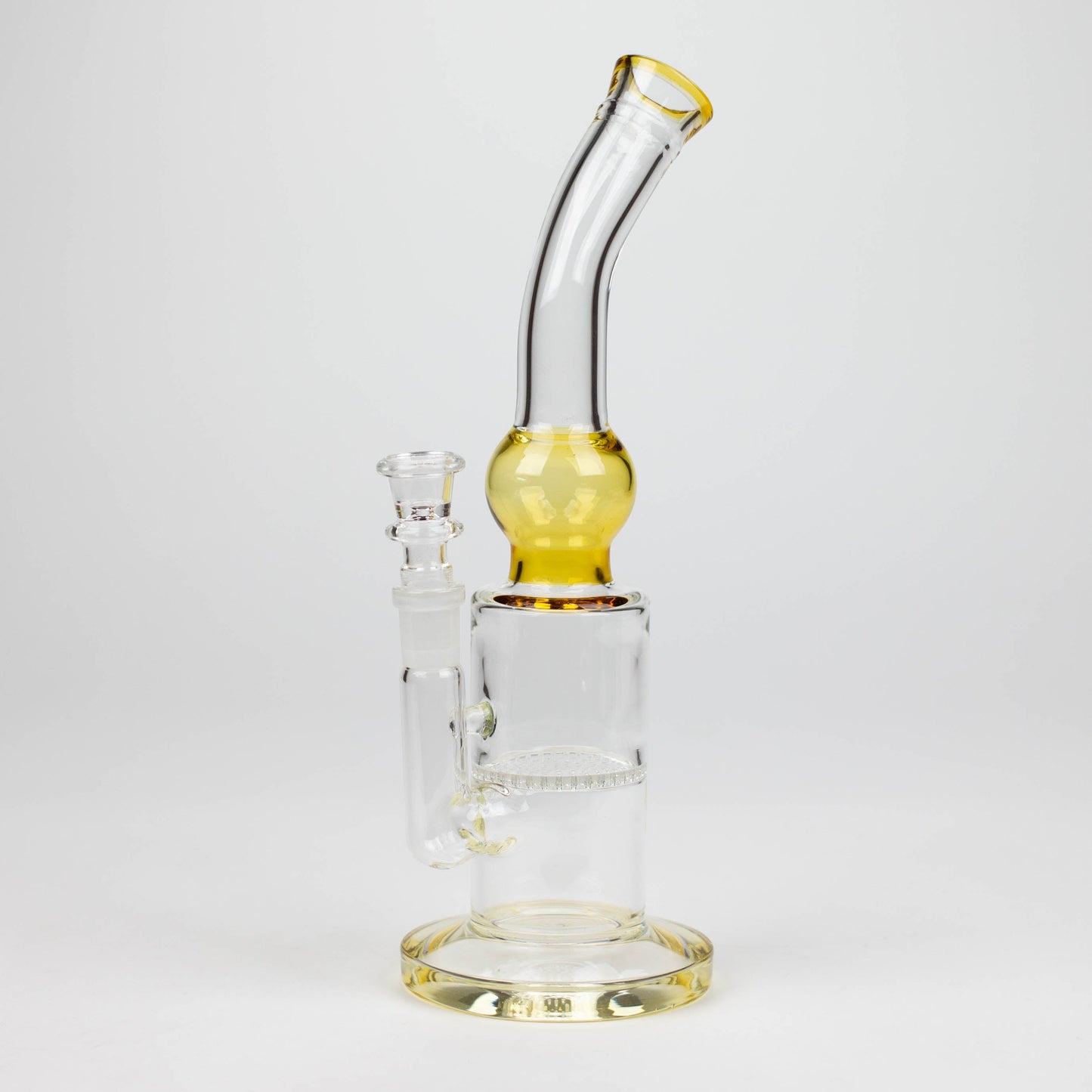 11" Color accented glass bong with honeycomb diffuser_6