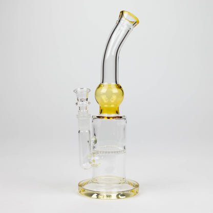 11" Color accented glass bong with honeycomb diffuser_6