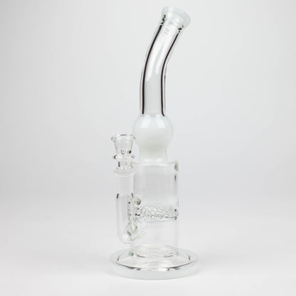 11" Color accented glass bong with honeycomb diffuser_7