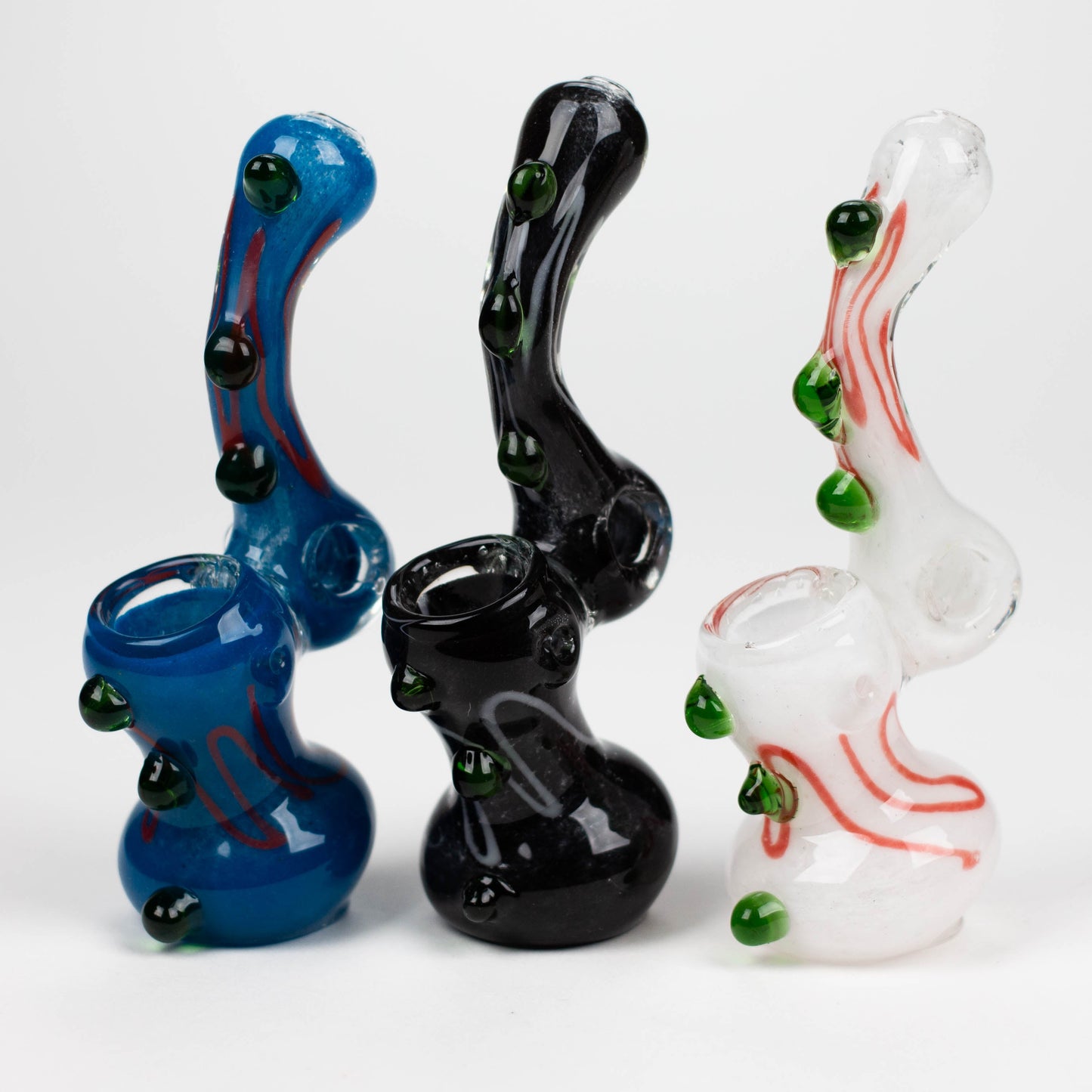 6" Single chamber fancy glass bubbler_0