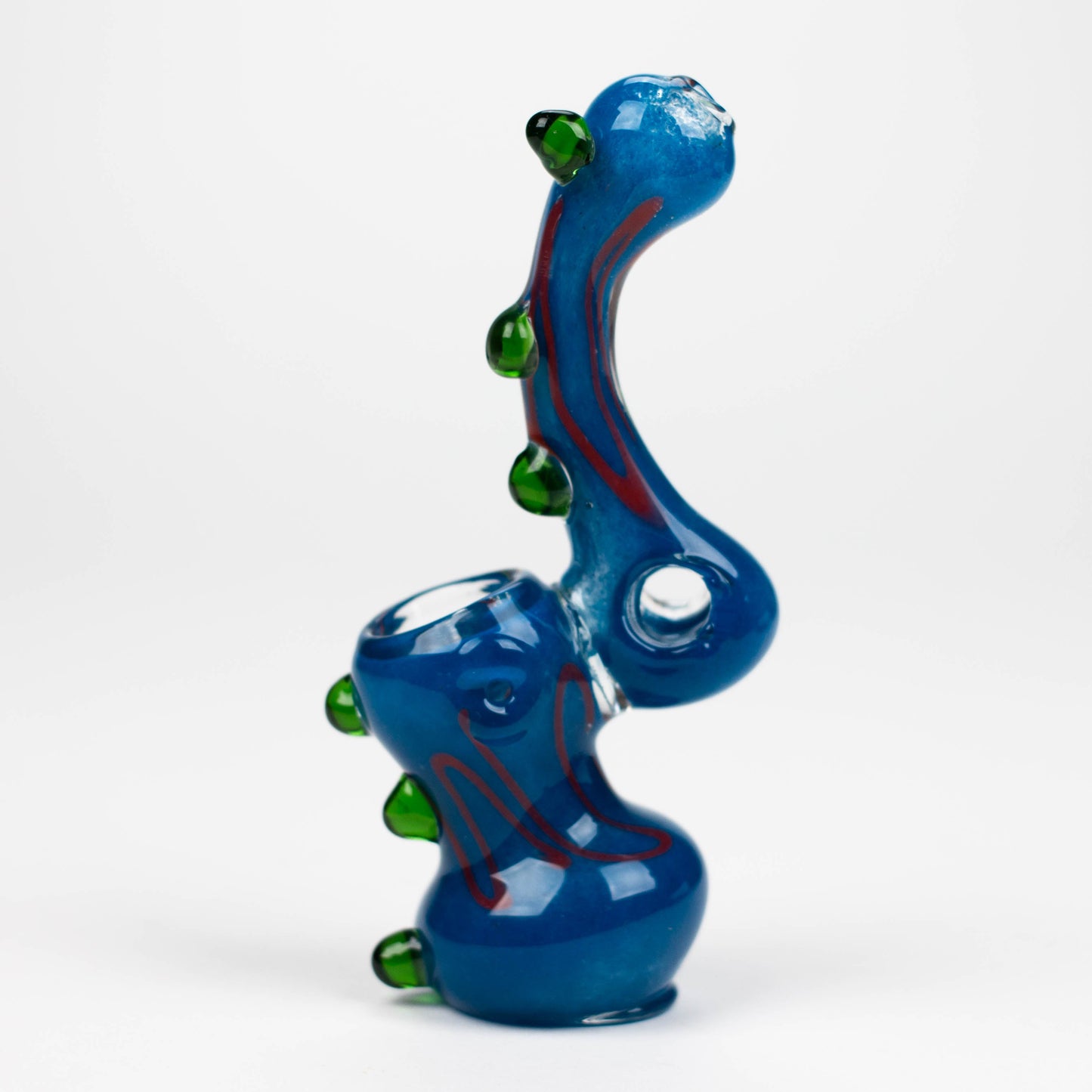 6" Single chamber fancy glass bubbler_2