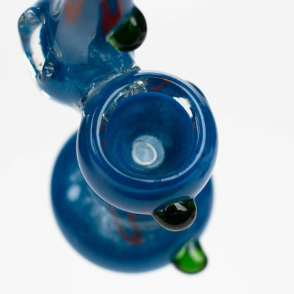 6" Single chamber fancy glass bubbler_4