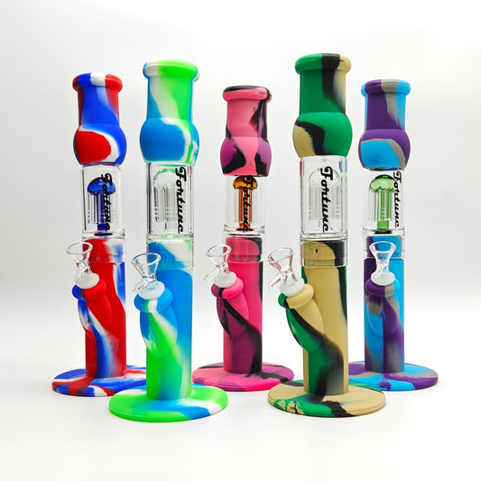 Fortune | 12.5" Silicone Tree Perc Waterpipe_0