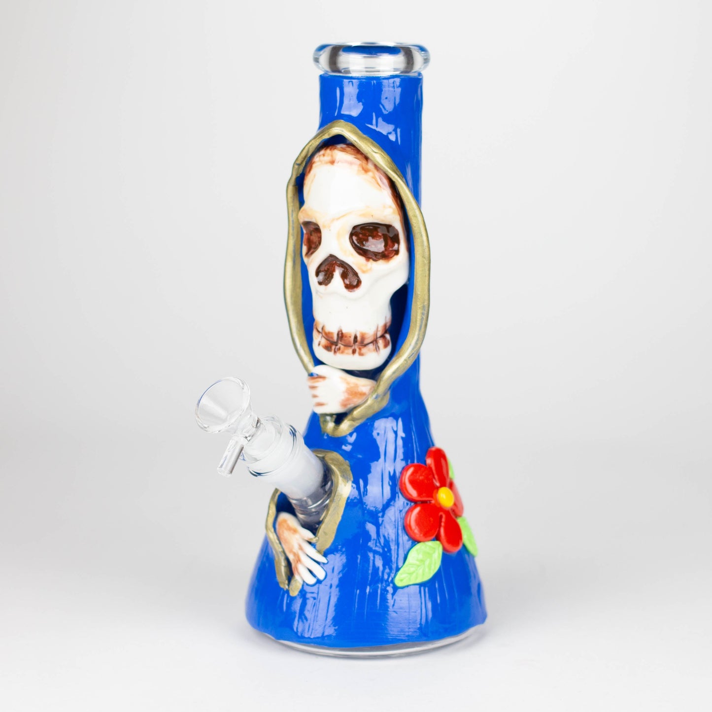 10" Resin 3D artwork Skull glass beaker [DY404]_3