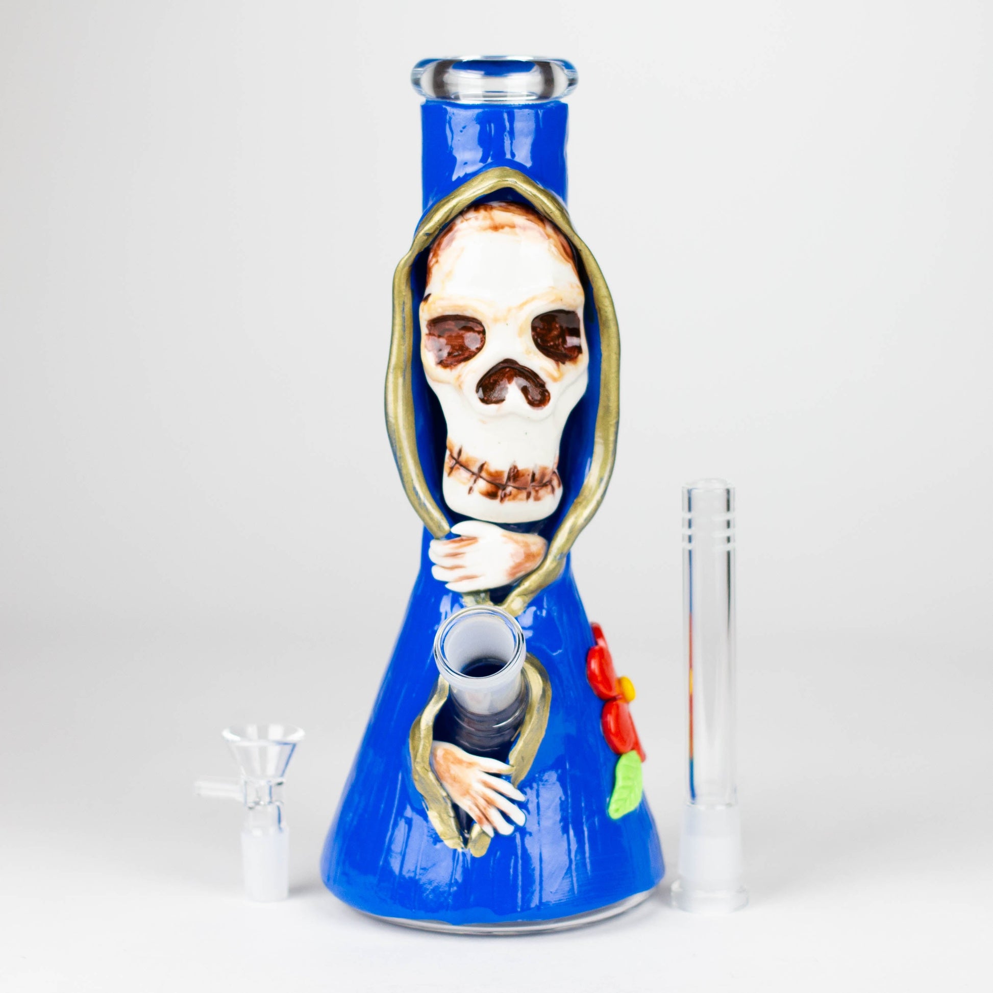 10" Resin 3D artwork Skull glass beaker [DY404]_21