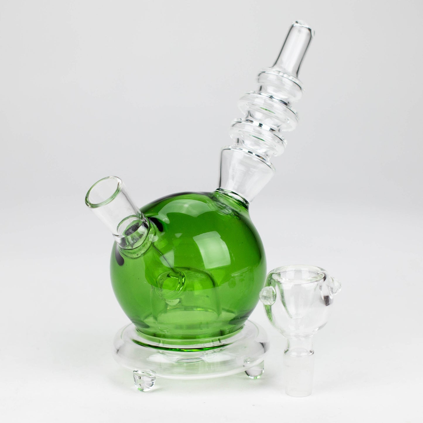 6" Apple glass water bong_1