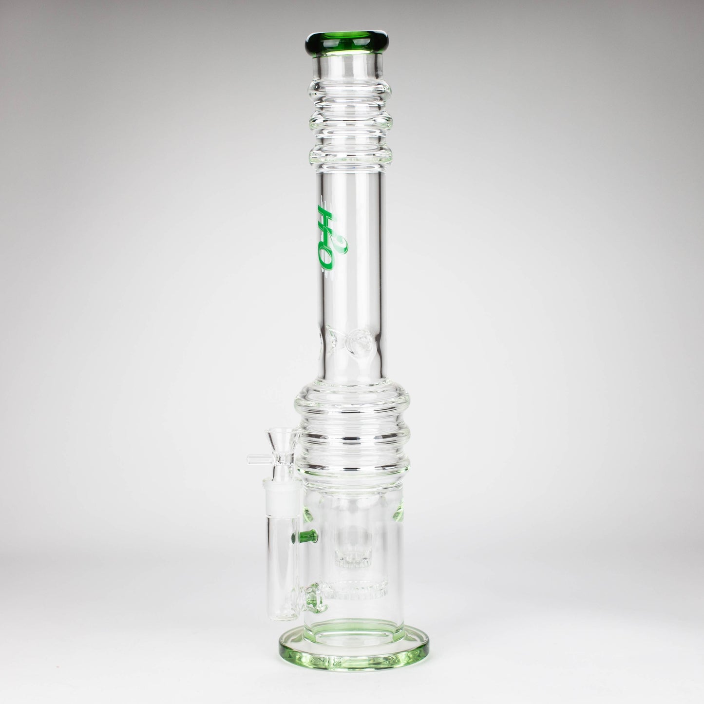 H2O | 18" 7mm glass bong with double layer honeycomb [H2O-5015]_3