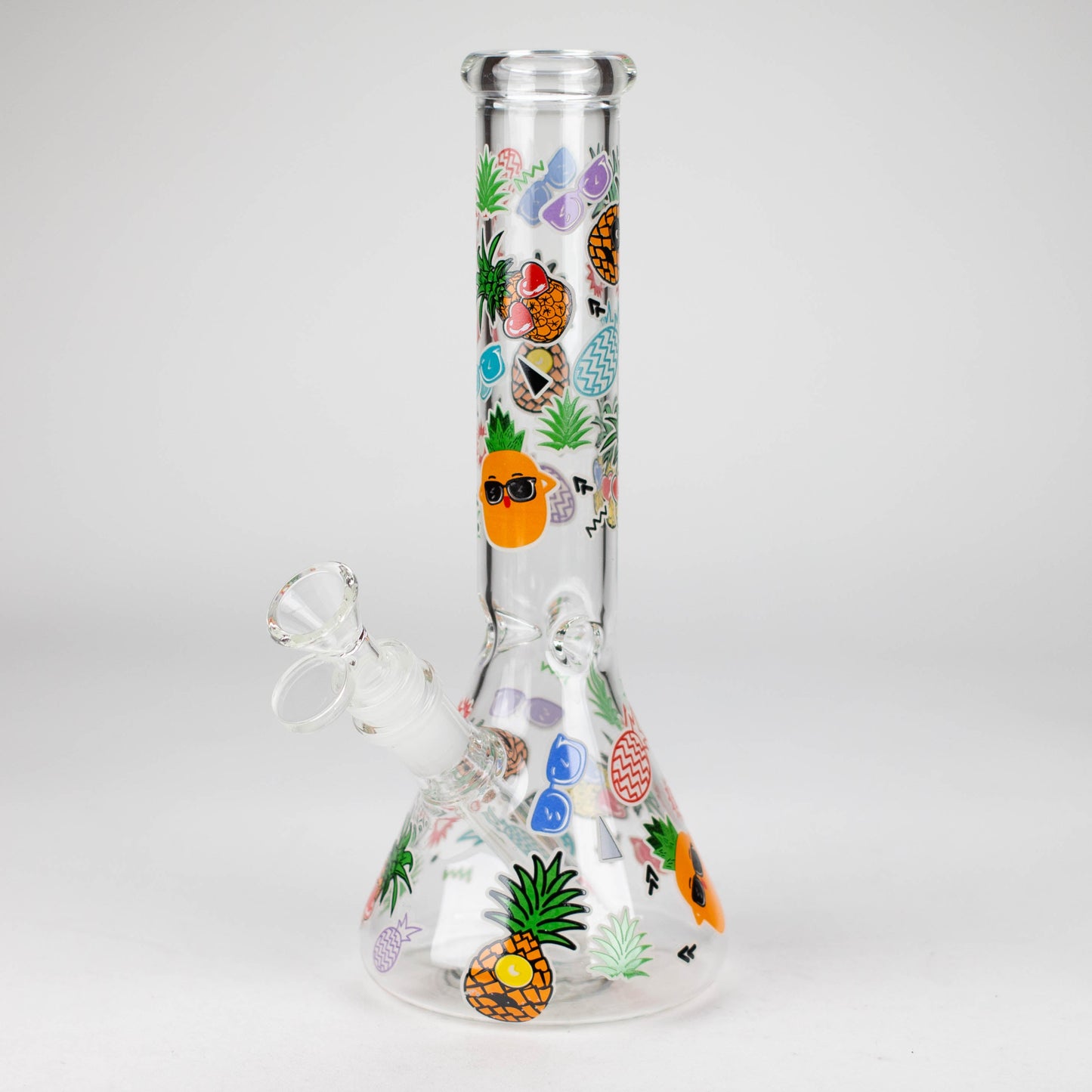 10" Glass Bong With Cartoon Design_2