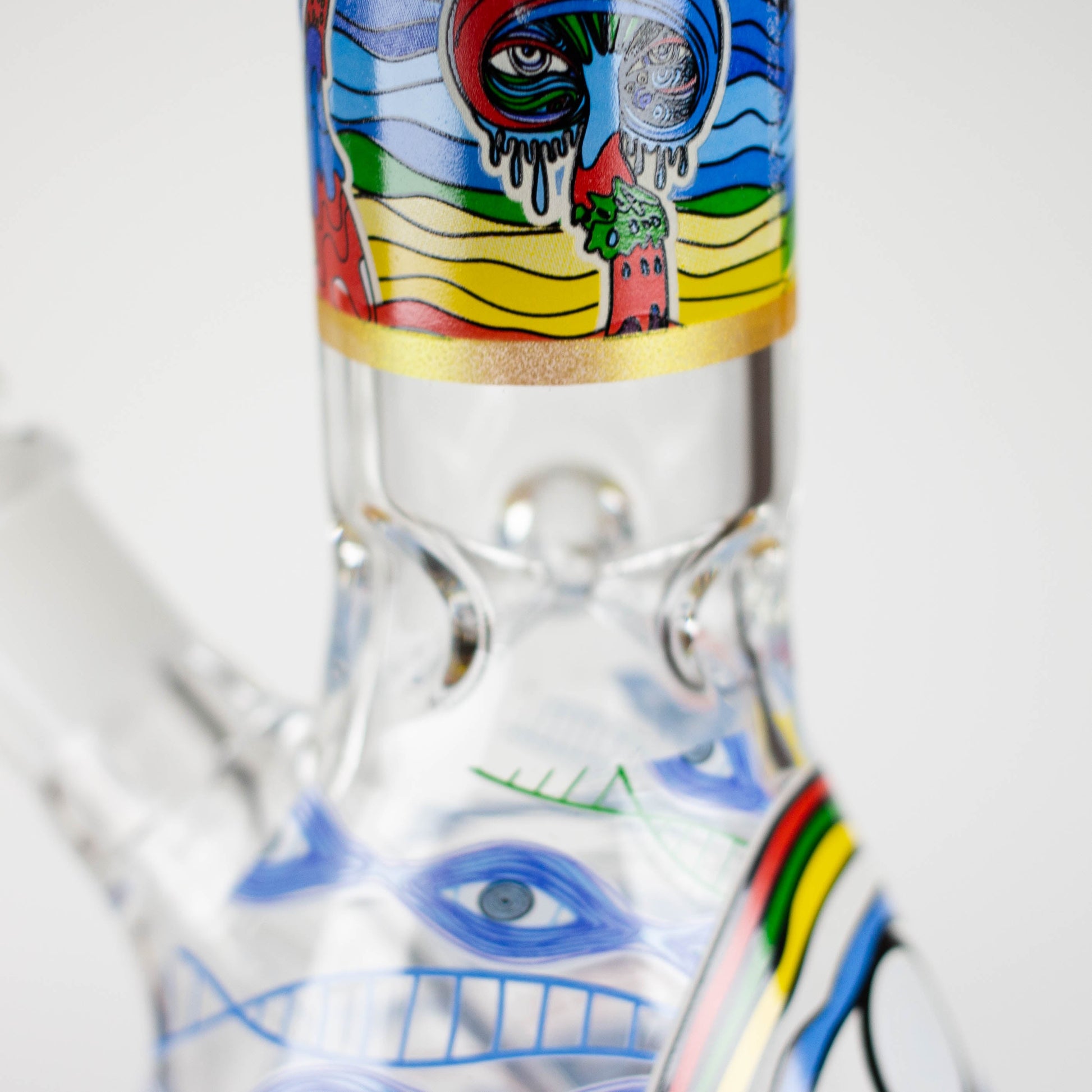 10" Glass Bong With Eye Design_3