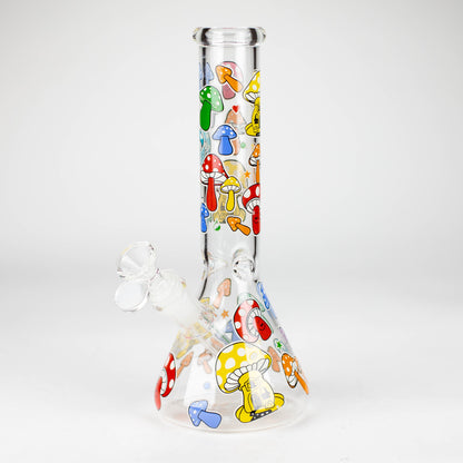 10" Glass Bong With Cartoon Design_3