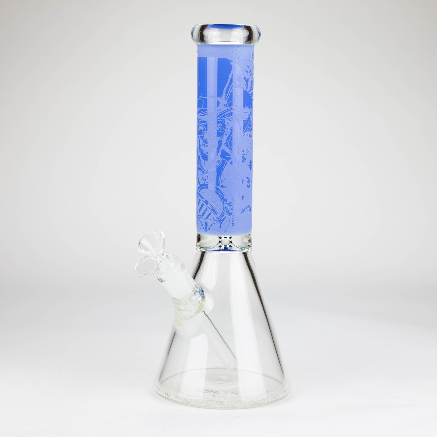 14" High Quality engraved Beaker Glass Bong  [C2664-3]_3