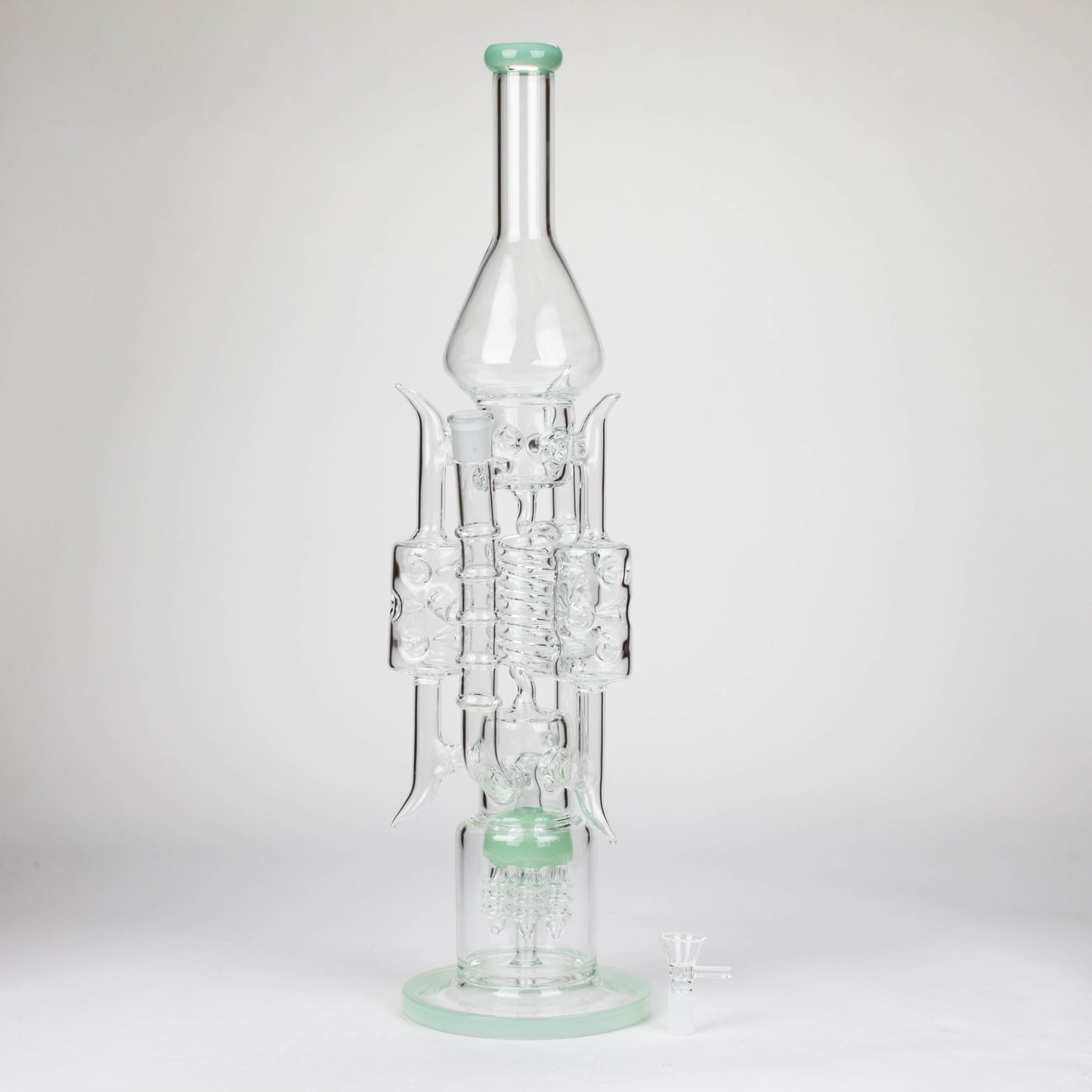 20" Coil Glass water recycler bong [C1577]_4