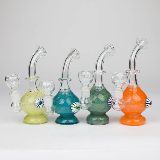 6" Bent neck bong with decoration-Color Assorted_0