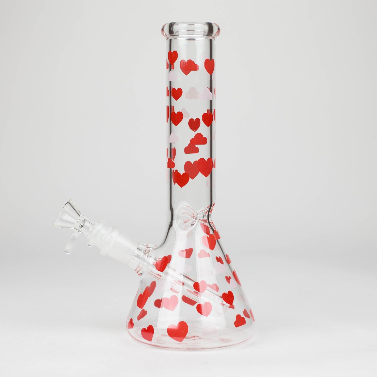 10" Glass Bong With Happy Valentine's Day Design_1