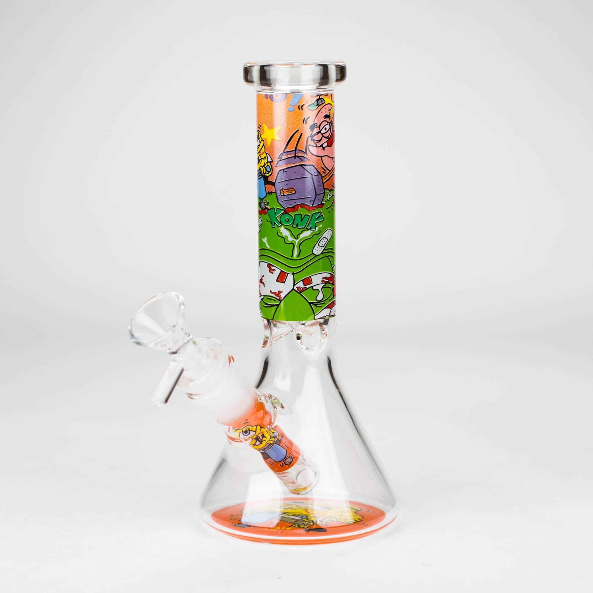 10" 4mm Cartoon Design Beaker Bong [PIP877]_6