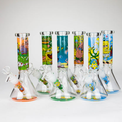 10" 4mm Cartoon Design Beaker Bong [PIP877]_0