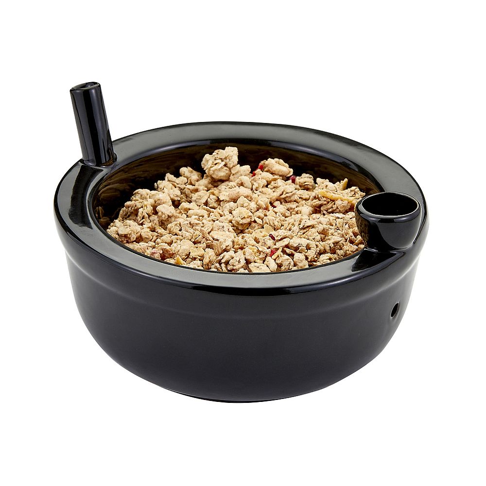 NOVELTY ROAST & TOAST CEREAL BOWL - BLACK COLOR_0