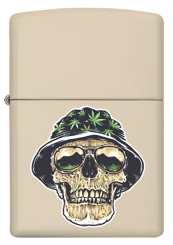 Zippo 58406 Leaf Cannabis Skull_0