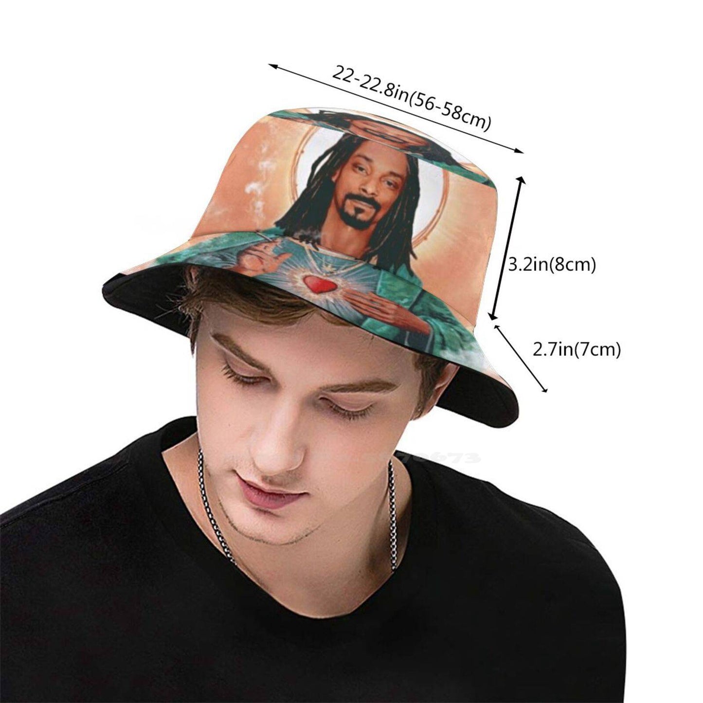 Saint Unisex Fisherman Hats Cap Saint Rap Hip Hop Snoop Dr Dre Rapper Dogg Snoop Dog Weed Dog Hiphop 420 90s 80s Crip