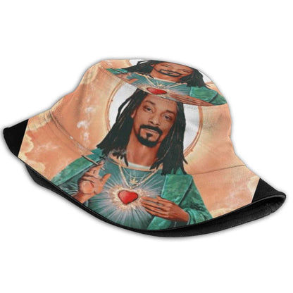 Saint Unisex Fisherman Hats Cap Saint Rap Hip Hop Snoop Dr Dre Rapper Dogg Snoop Dog Weed Dog Hiphop 420 90s 80s Crip