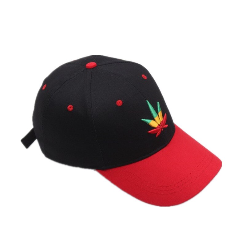 New Fashion Embroidery Maple Leaf White Cap Weed Snapback Hats For Men Women