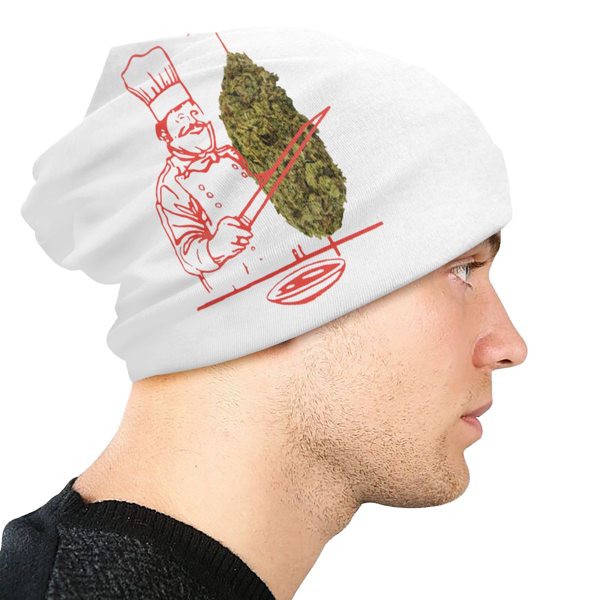 Doner Kebab Weed Graphic Funny Bonnet Hats Fashion Street Skullies Beanies Hats for Men Women Knit Hat Warm Thermal Elastic Caps